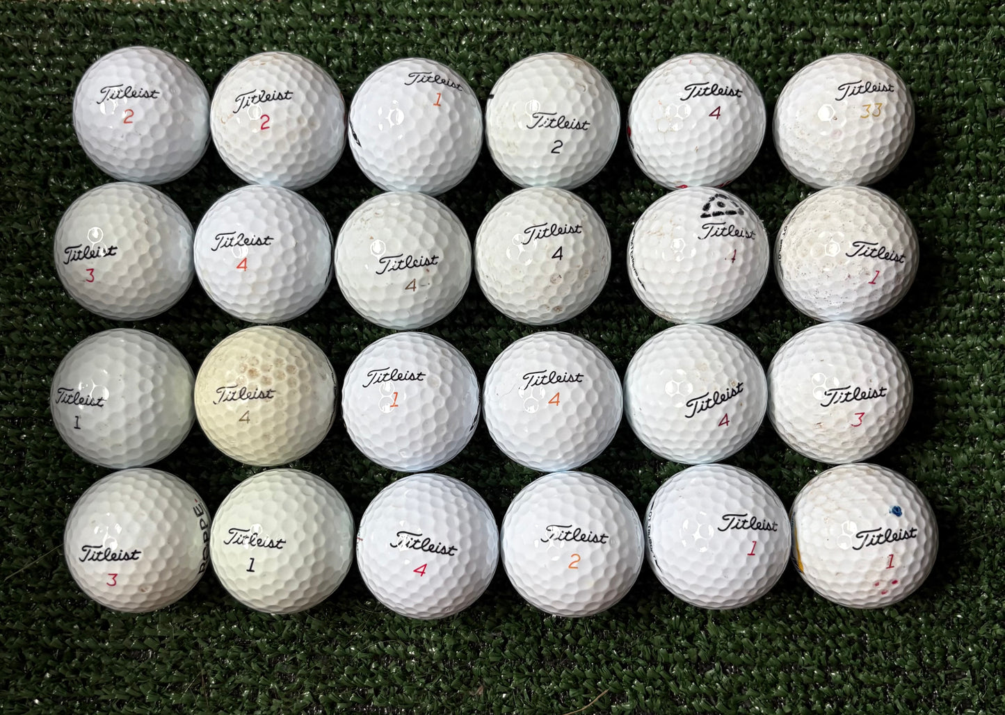 24 Titleist Golf Balls Assorted