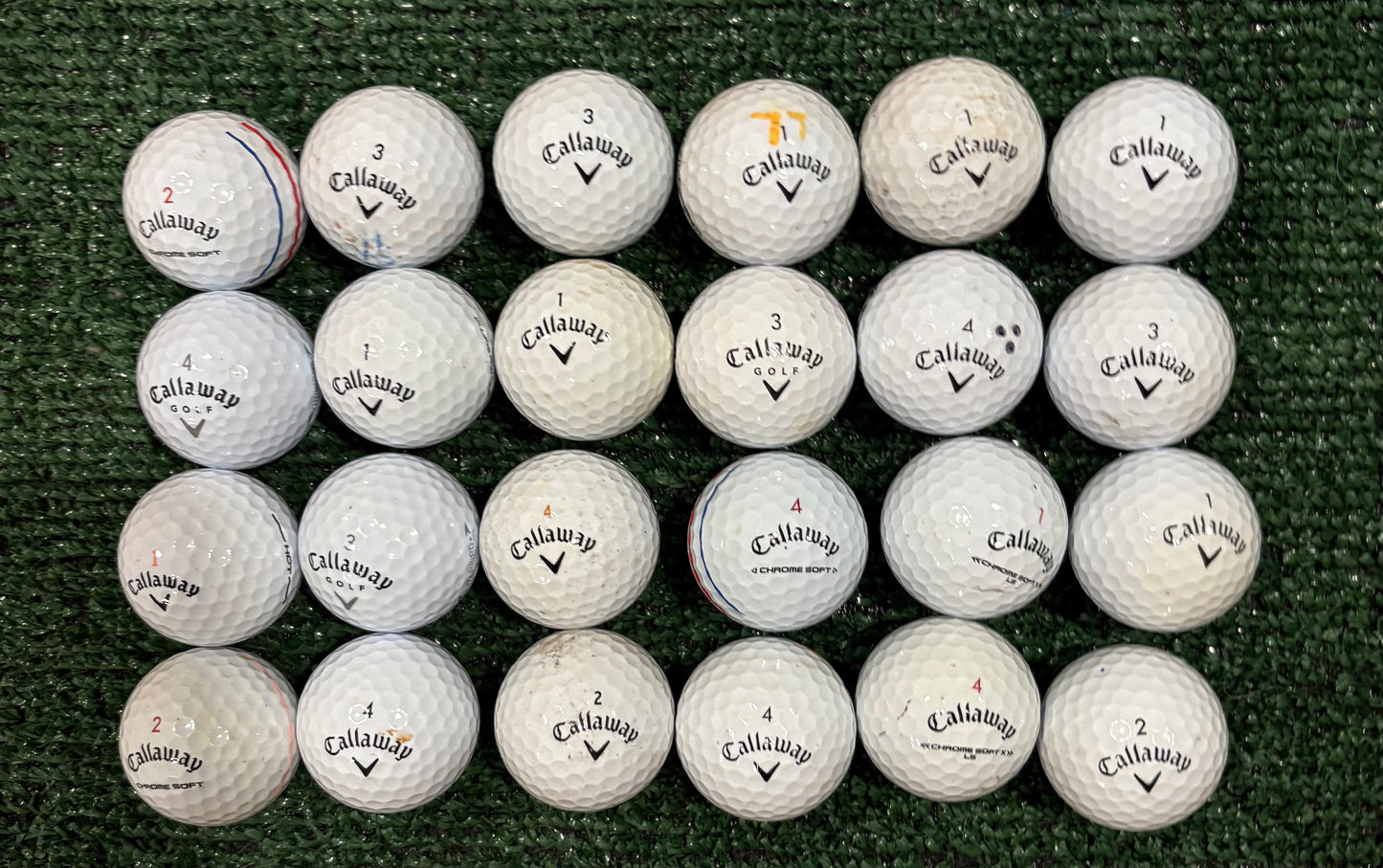 24 Callaway Golf Balls Assorted