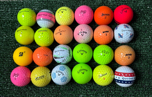 24 Cool/Colorful Golf Balls Assorted